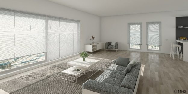 Jalousie Sichtschutz Wohnzimmer