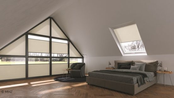 Plissee Sonderform Dreieck Dachschräge